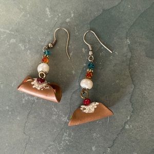 Clay cannoli earrings